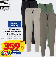 SLAZENGER KADIN EŞOFMAN ALTI RİBANALI